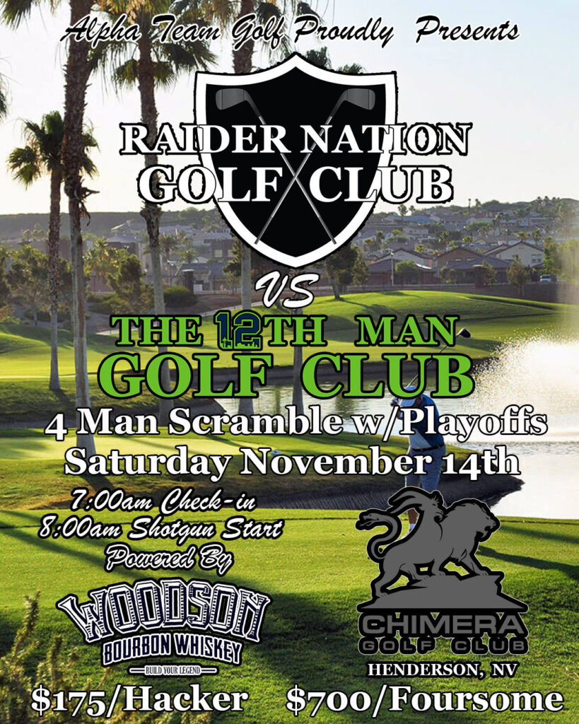 Saturday November 14th, 2026 Chimera Golf Club in Henderson Nevada
